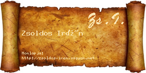 Zsoldos Irén névjegykártya
